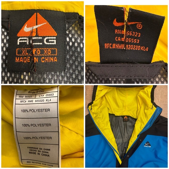 Y2K Nike ACG Storm-FIT Half Zip Anorak Jacket – Blue/Black/Yellow - Men’s XL - Picture 4 of 15